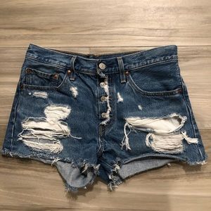 Levi’s 501 Distressed Shorts